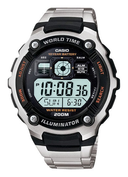 Casio - Men's Multifunctional Digital Sport Watch - Stainless Steel_1