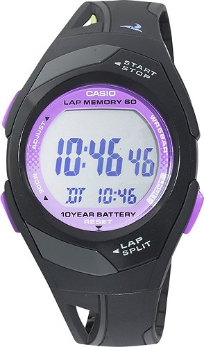 Casio - Women's Runner Eco-Friendly Digital Watch - Black_0