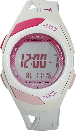 Casio - Women's Runner Eco-Friendly Digital Watch - White_0