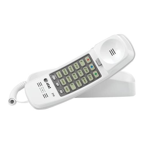 AT&T - 210M Trimline Corded Telephone - White_0