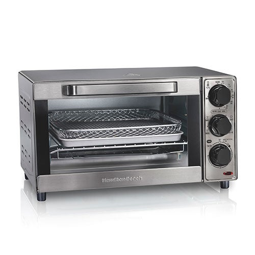 Sure-Crisp 4 Slice Air Fryer Toaster Oven Stainless Steel_0