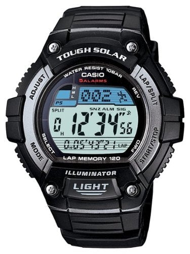 Casio - Men's Solar-Powered Digital Sport Watch - Black Resin_0