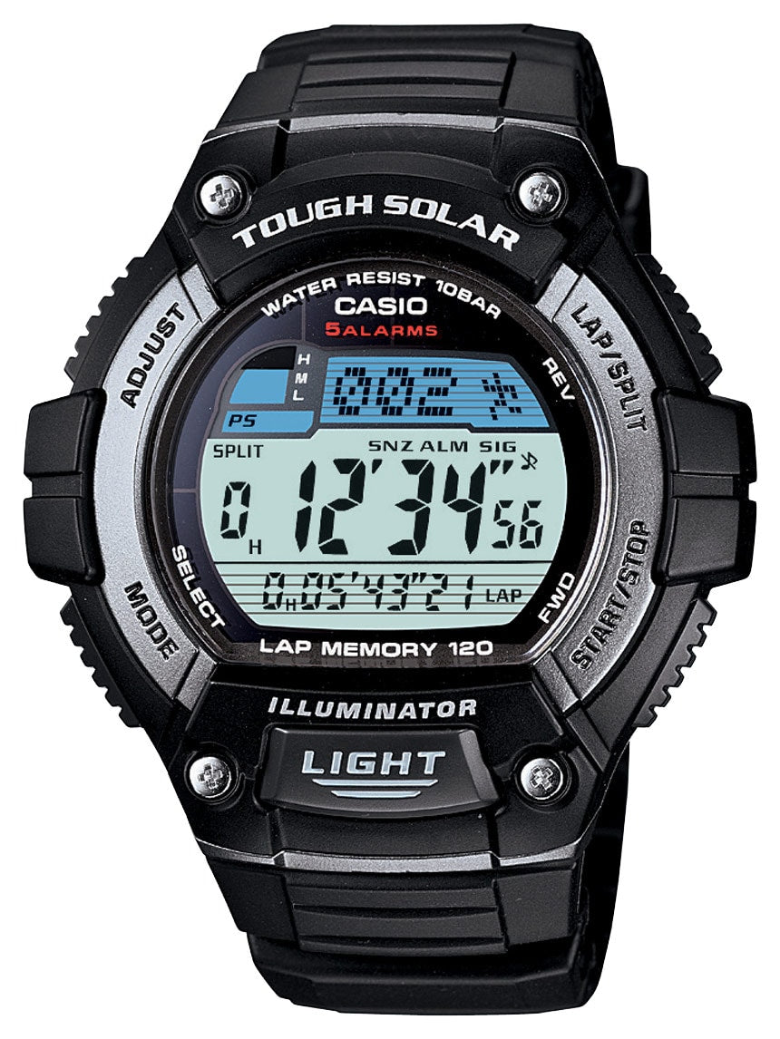 Casio - Men's Solar-Powered Digital Sport Watch - Black Resin_1