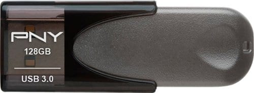 PNY - 128GB Turbo Attache 4 USB 3.0 Flash Drive - Black_0