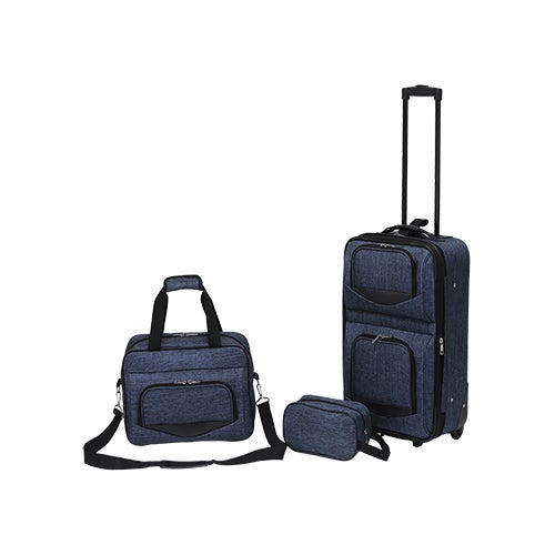 3pc Luggage Set Denim Blue_0