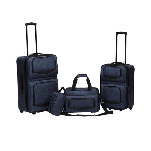 4pc Luggage Set Denim Blue_0