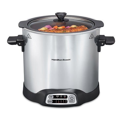 10qt Sear & Cook Stockpot Slow Cooker Silver_0