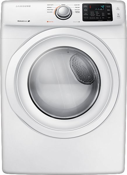 Samsung - 7.5 Cu. Ft. Stackable Electric Dryer with Sensor Dry - White_8
