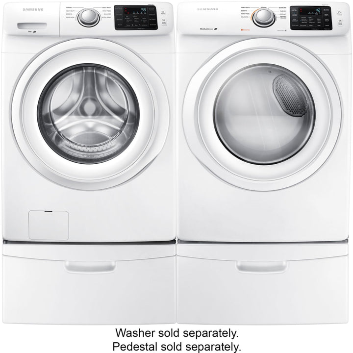 Samsung - 7.5 Cu. Ft. Stackable Electric Dryer with Sensor Dry - White_4