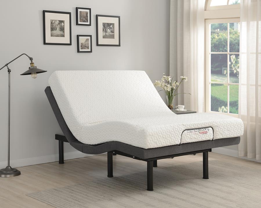 Negan Twin XL Adjustable Bed Base Grey and Black_1