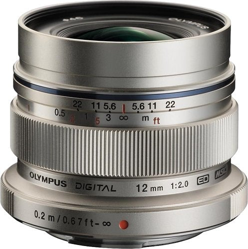 Olympus - M.Zuiko Digital ED 12mm f/2.0 Wide-Angle Lens for Most Micro Four Thirds Cameras - Silver_0