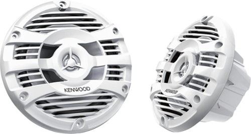 Kenwood - 6.5" 2-Way Marine Speakers with Polypropylene Cones (Pair) - White_0