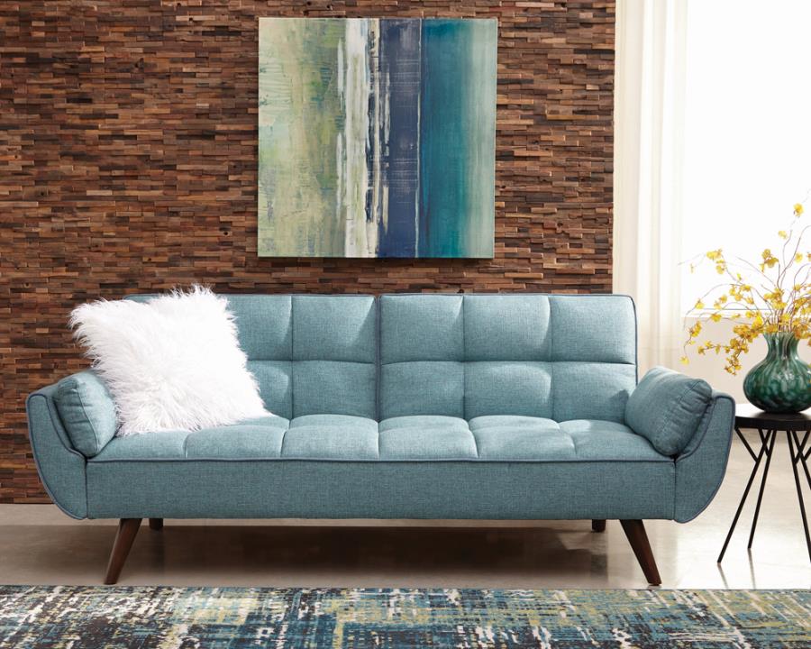 Caufield Biscuit-tufted Sofa Bed Turquoise Blue_0