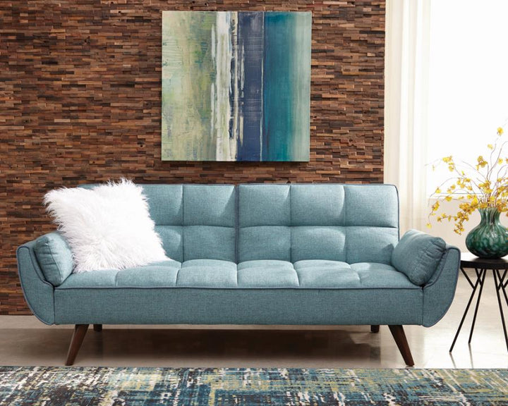 Caufield Biscuit-tufted Sofa Bed Turquoise Blue_0