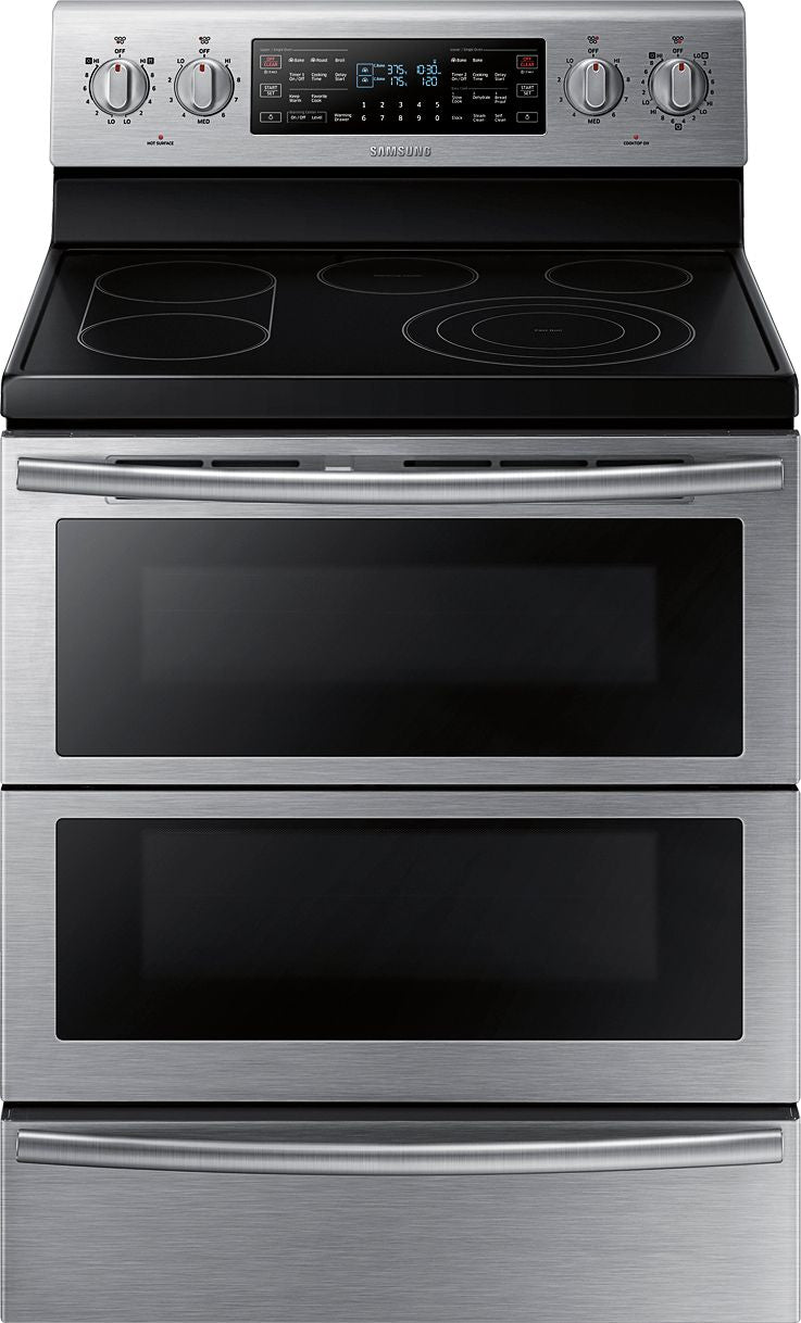 Samsung - Flex Duo™ 5.9 Cu. Ft. Self-Cleaning Freestanding Double Oven Electric Convection Range - Stainless steel_1