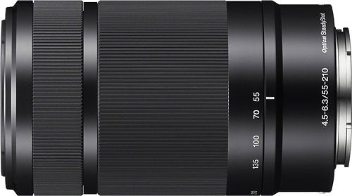 Sony - 55-210mm f/4.5-6.3 Telephoto Lens for Most Alpha E-Mount Cameras - Black_0