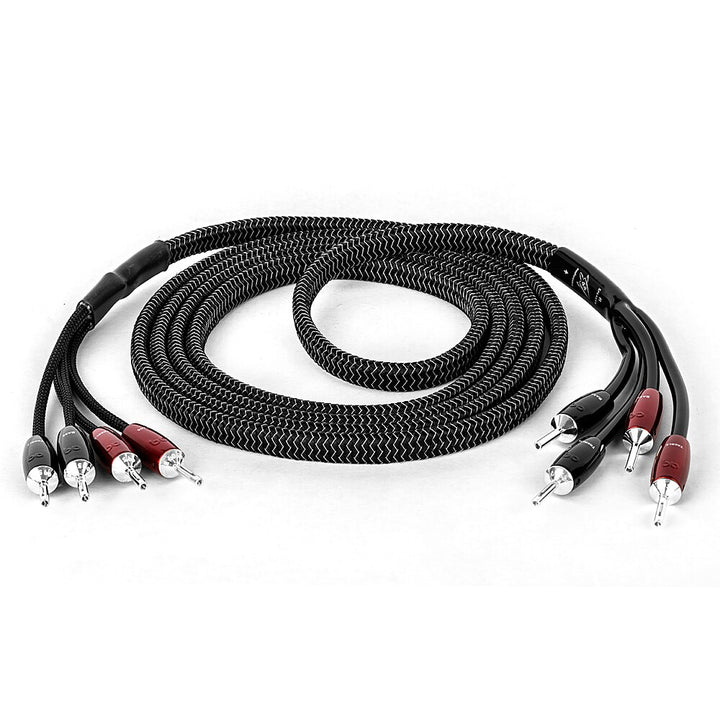 AudioQuest - Rocket 44 10' Pair Bi-Amp Speaker Cable, Silver Banana Connectors - Silver/Black_2