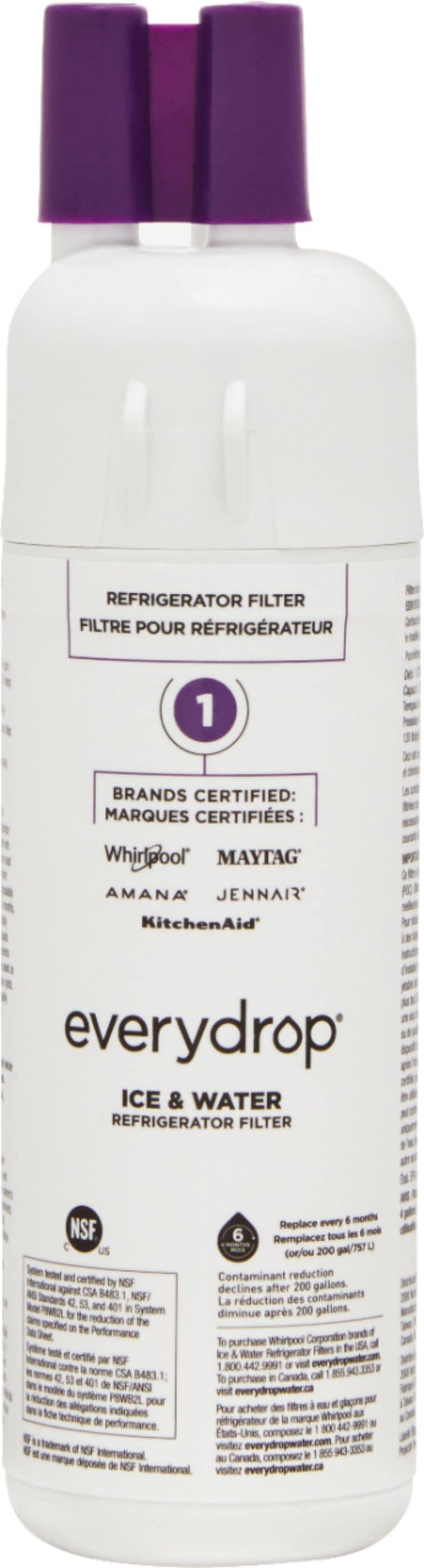 Whirlpool - EveryDrop 1 Ice and Water Filter - White_1