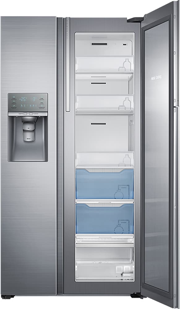 Samsung - 21.5 Cu. Ft. Side-by-Side Counter Depth Fingerprint Resistant Refrigerator with Food ShowCase - Stainless steel_14