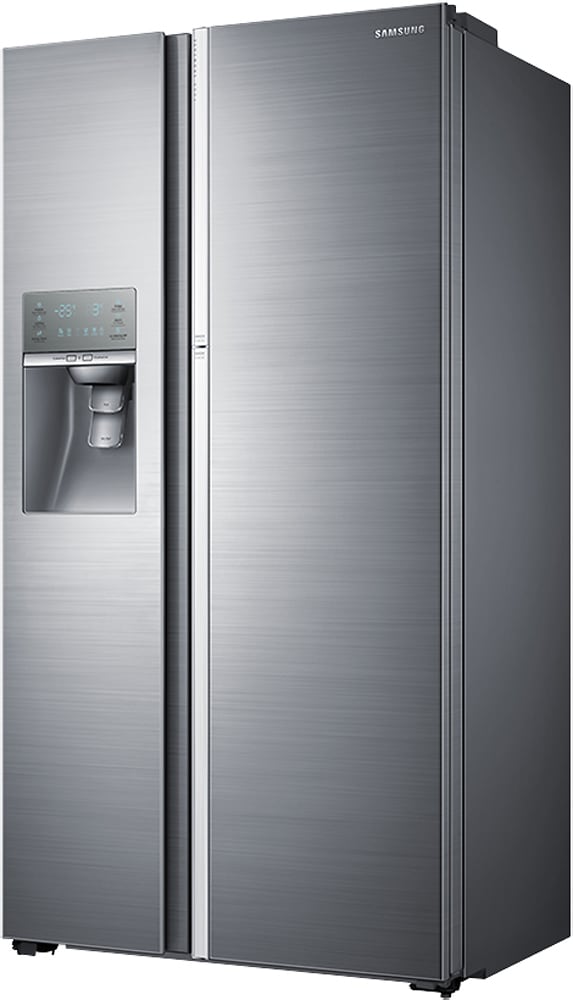 Samsung - 21.5 Cu. Ft. Side-by-Side Counter Depth Fingerprint Resistant Refrigerator with Food ShowCase - Stainless steel_2