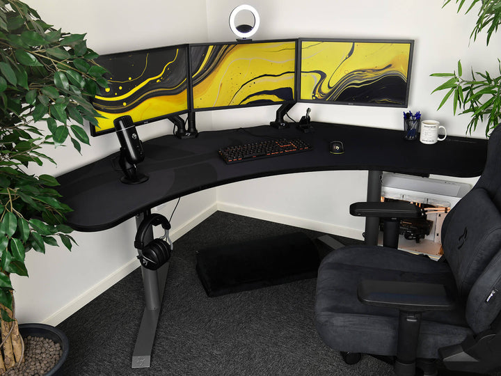 Arozzi - Arena Angelo Gaming Desk - Gun Metal_4