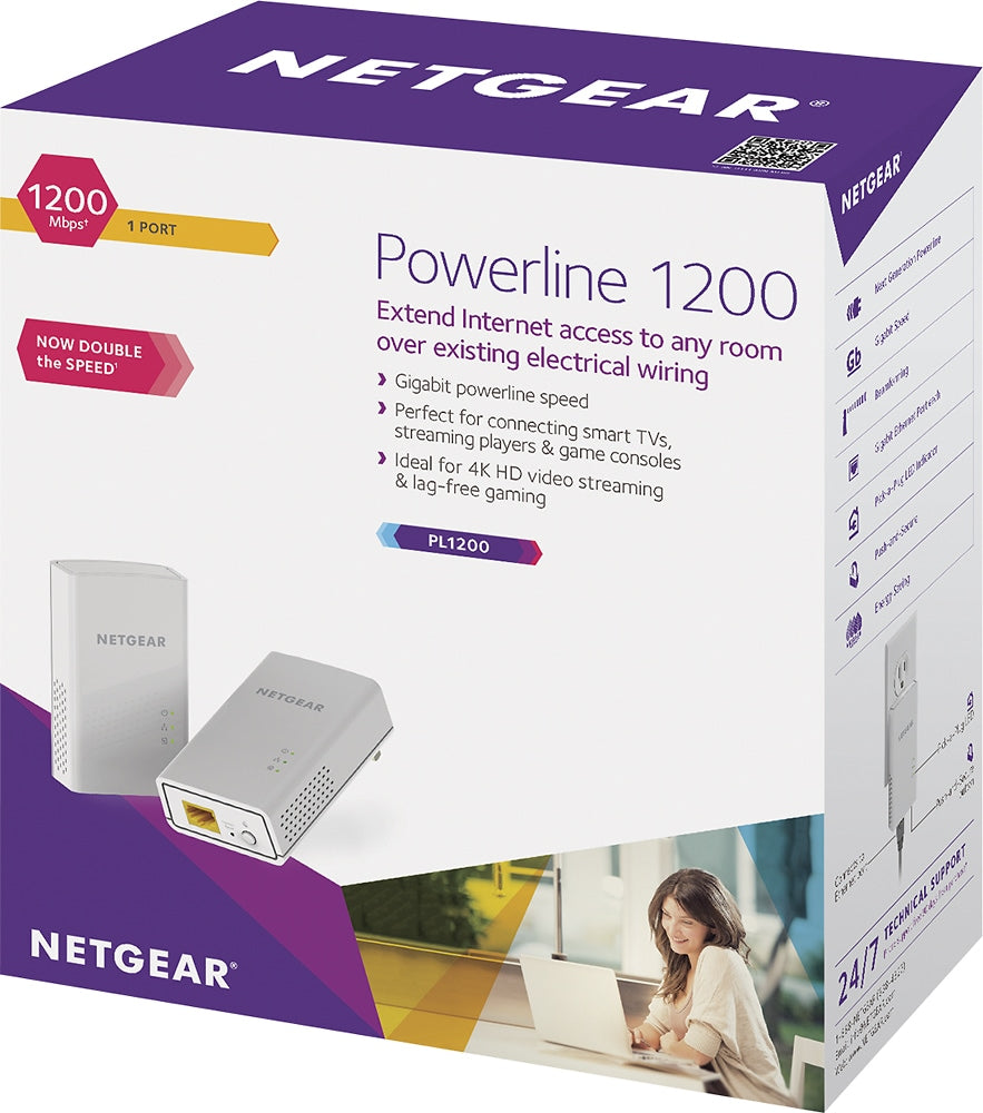 NETGEAR - Powerline AC1200 Gigabit Ethernet Adapter (2-pack) - White_4