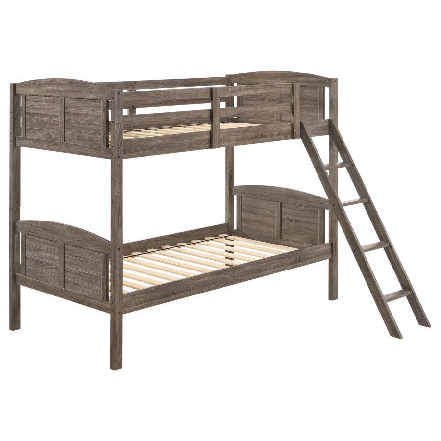 Flynn Twin over Twin Bunk Bed Weathered Brown_1