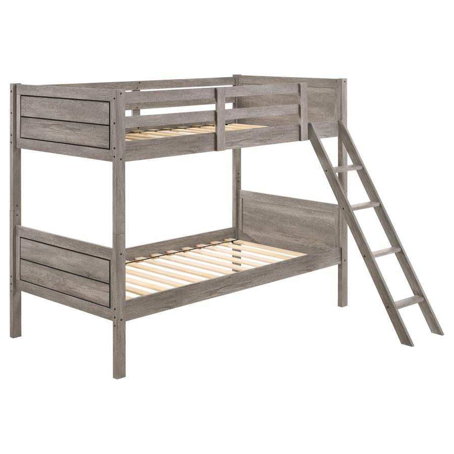 Ryder Twin over Twin Bunk Bed Weathered Taupe_1