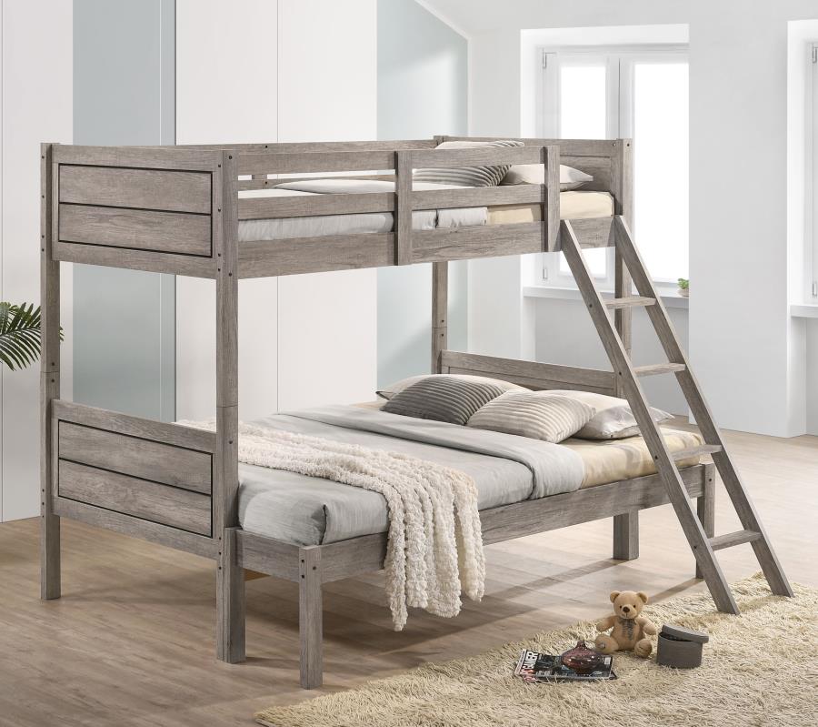 Ryder Twin over Full Bunk Bed Weathered Taupe_0