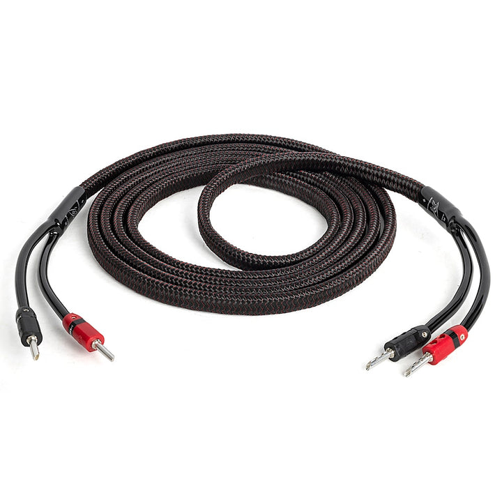 AudioQuest - Rocket 33 10' Single Full-Range Speaker Cable, Silver Banana Connectors - Red/Black_2