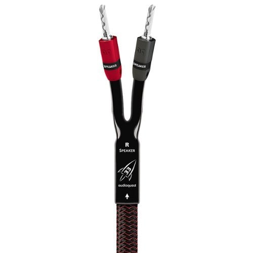 AudioQuest - Rocket 33 10' Single Full-Range Speaker Cable, Silver Banana Connectors - Red/Black_0
