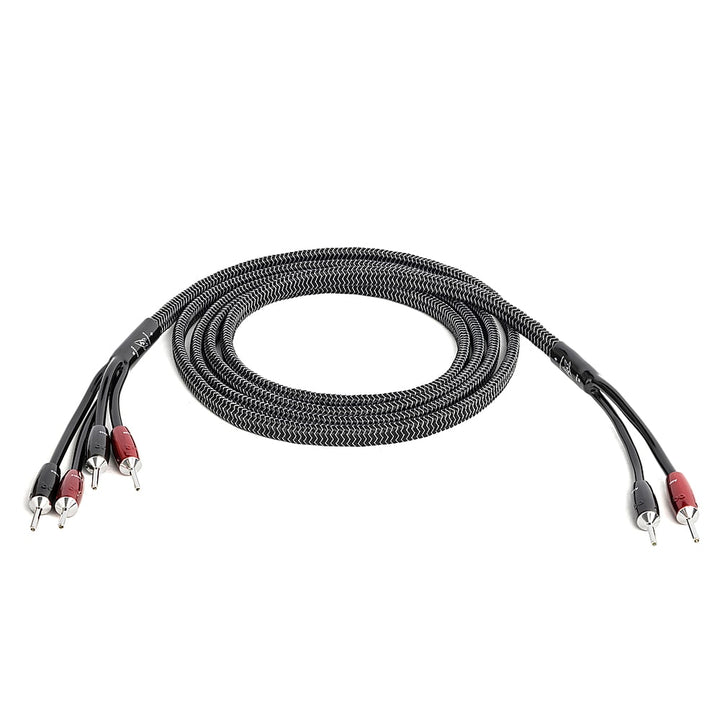 AudioQuest - Rocket 44 10' Single Bi-Wire Speaker Cable, Silver Banana Connectors - Silver/Black_2