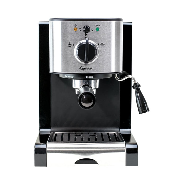 Capresso - EC100 Espresso Machine with 15 bars of pressure, Milk Frother and Thermoblock heating system - Black/stainless steel_2