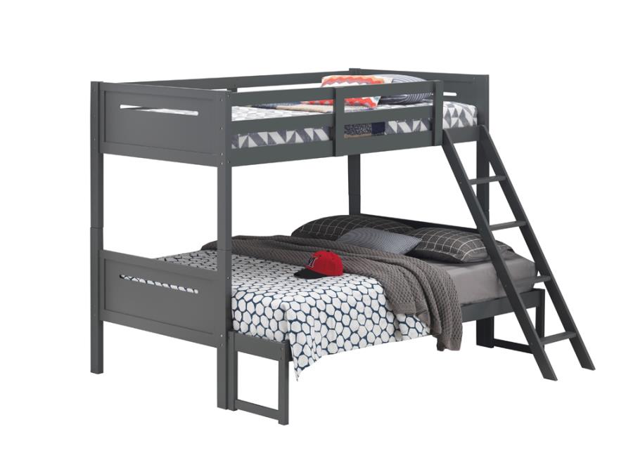 Littleton Twin/Full Bunk Bed Grey_1