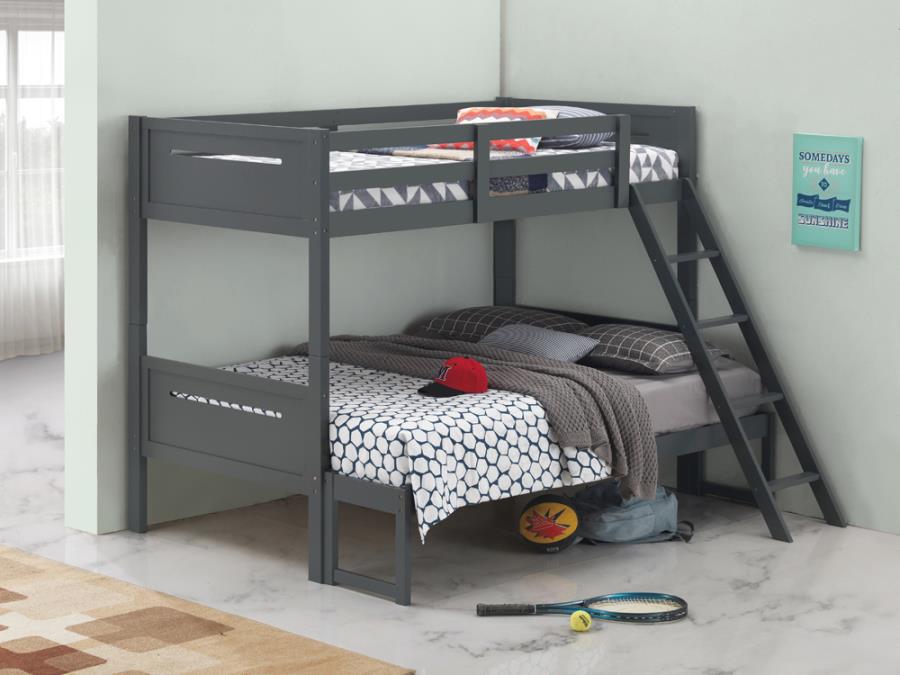 Littleton Twin/Full Bunk Bed Grey_0