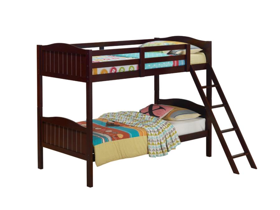 Littleton Twin/Twin Bunk Bed with Ladder Espresso_1