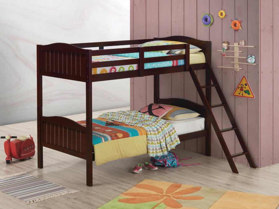 Littleton Twin/Twin Bunk Bed with Ladder Espresso_0