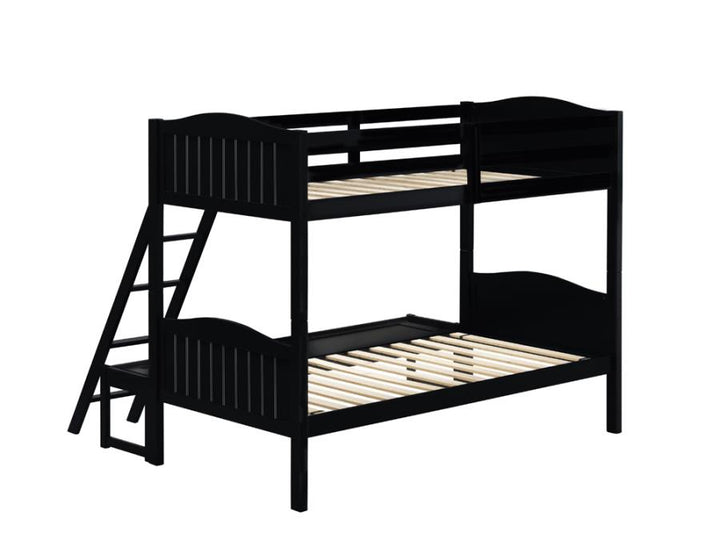 Littleton Twin/Full Bunk Bed with Ladder Black_3