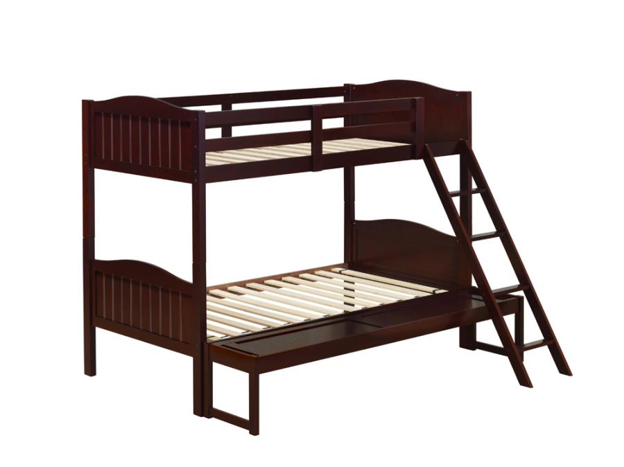 Littleton Twin/Full Bunk Bed with Ladder Espresso_2