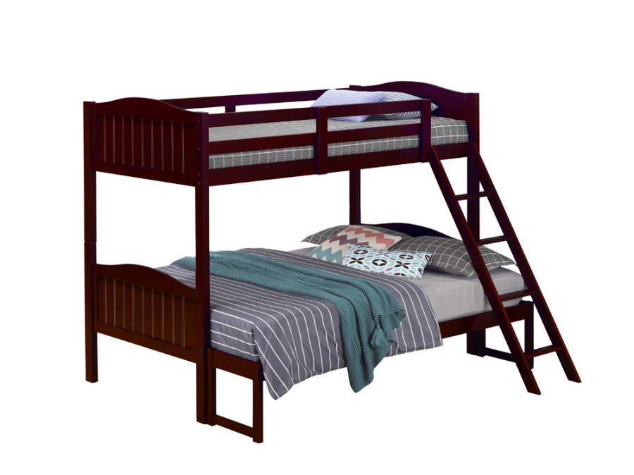 Littleton Twin/Full Bunk Bed with Ladder Espresso_1