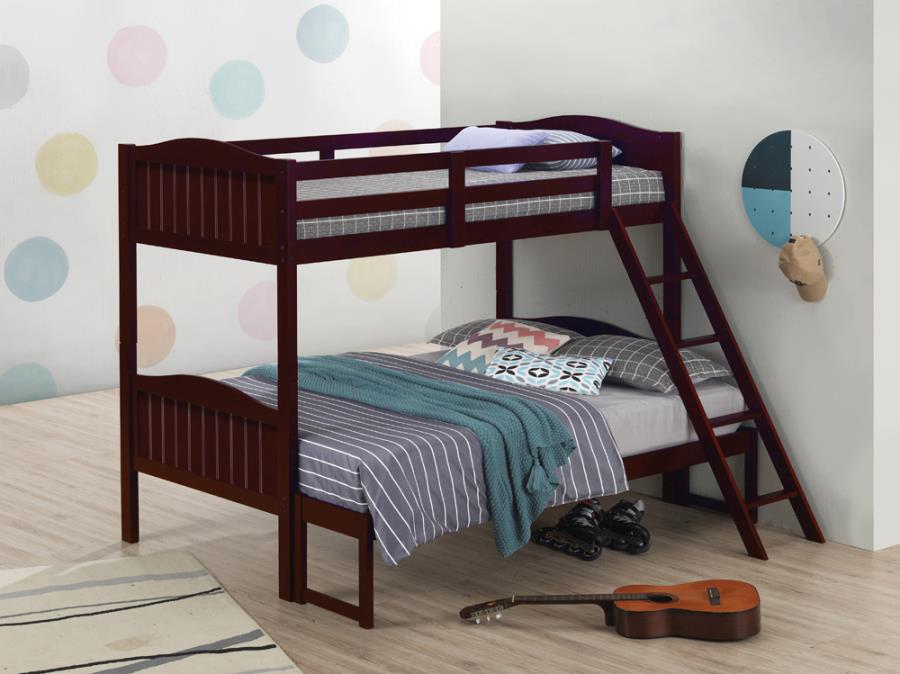 Littleton Twin/Full Bunk Bed with Ladder Espresso_0