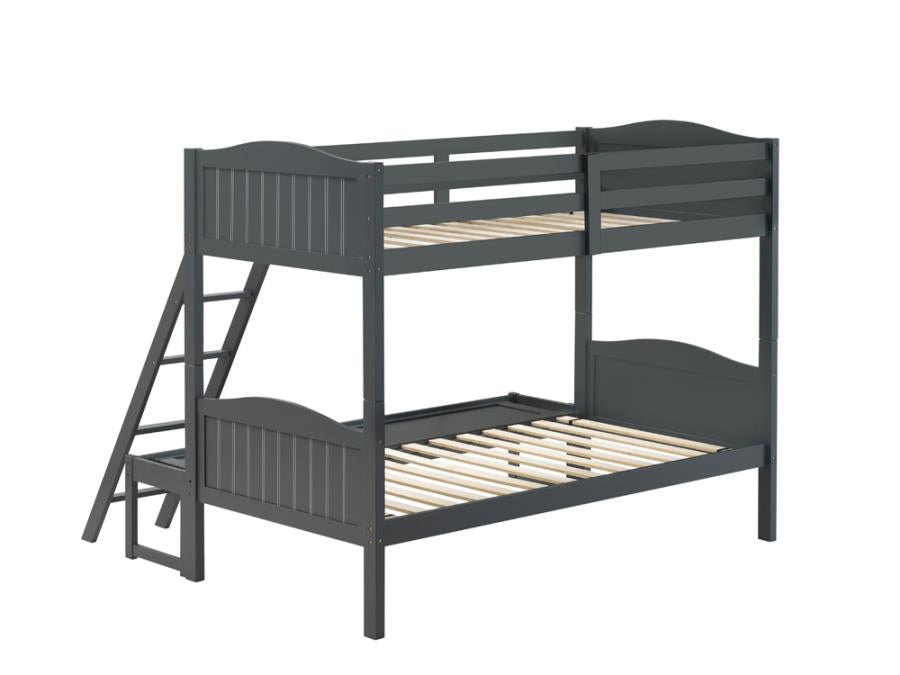 Littleton Twin/Full Bunk Bed with Ladder Grey_3