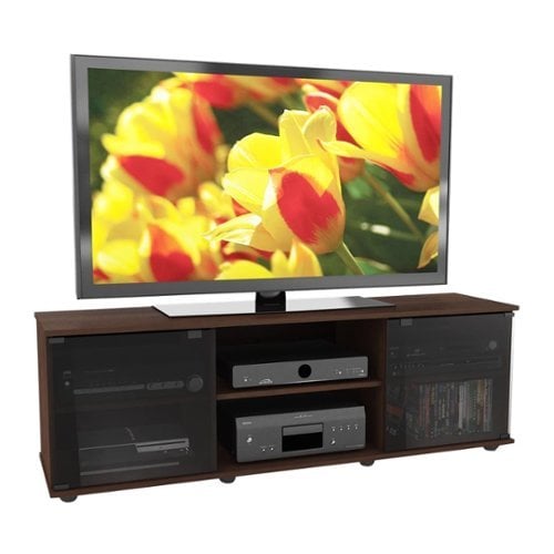 CorLiving - Fiji Maple Wooden TV Stand, for TVs up to 75" - Urban Maple_0
