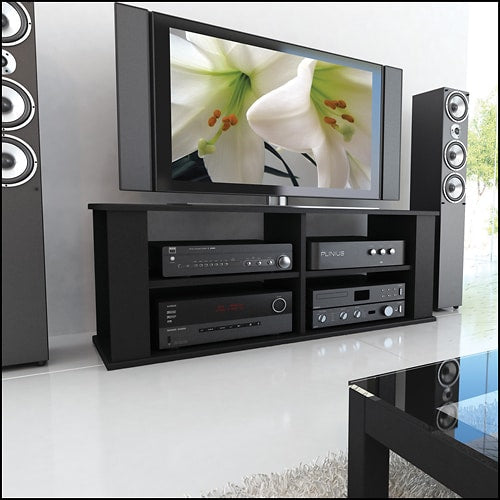 CorLiving - Fillmore Black Wooden TV Stand, for TVs up to 55" - Ravenwood Black_4