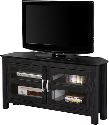 Walker Edison - Corner TV Cabinet for Most TVs Up to 48" - Black_2