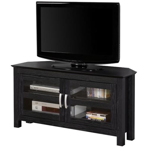 Walker Edison - Corner TV Cabinet for Most TVs Up to 48" - Black_10