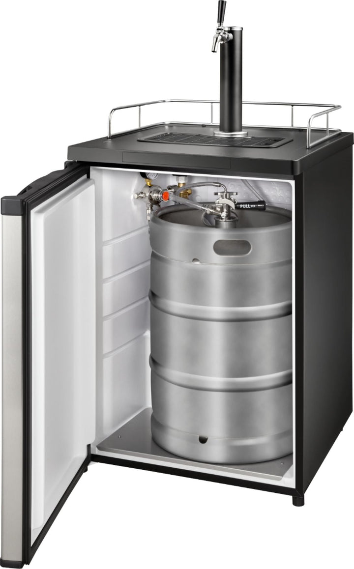 Insignia™ - 5.6 Cu. Ft. 1-Tap Beverage Cooler Kegerator - Stainless steel_11