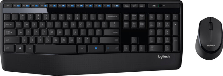 Logitech - MK345 Wireless Ergonomic Optical Combo Keyboard and Mouse - Black/blue_3