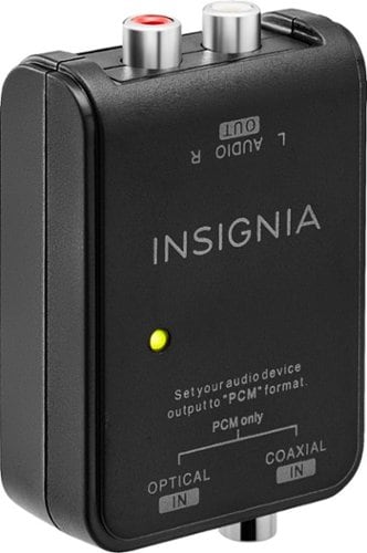 Insignia™ - Optical/Coaxial Digital-to-Analog Converter - Black_0