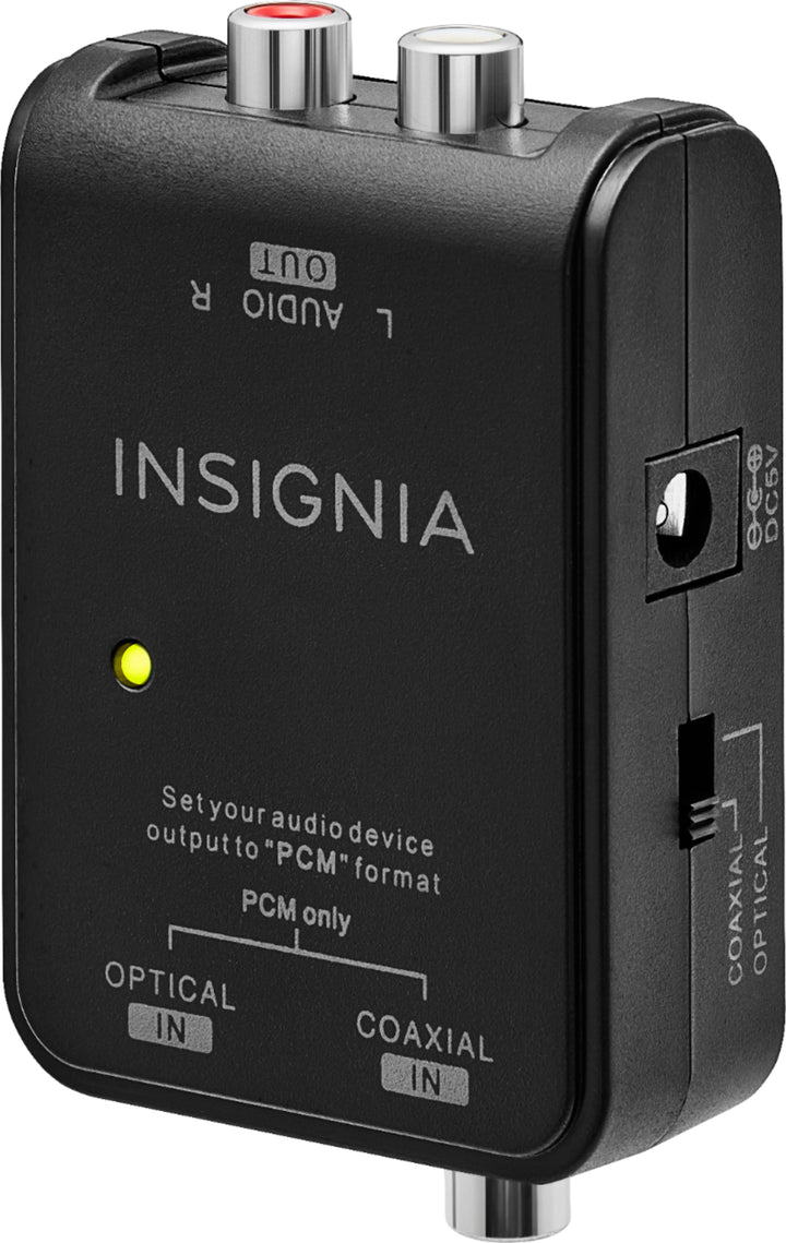 Insignia™ - Optical/Coaxial Digital-to-Analog Converter - Black_2